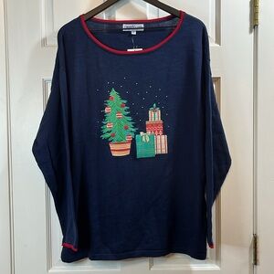 NWT Liberty Lane Christmas Lightweight Sweater - Size 1X